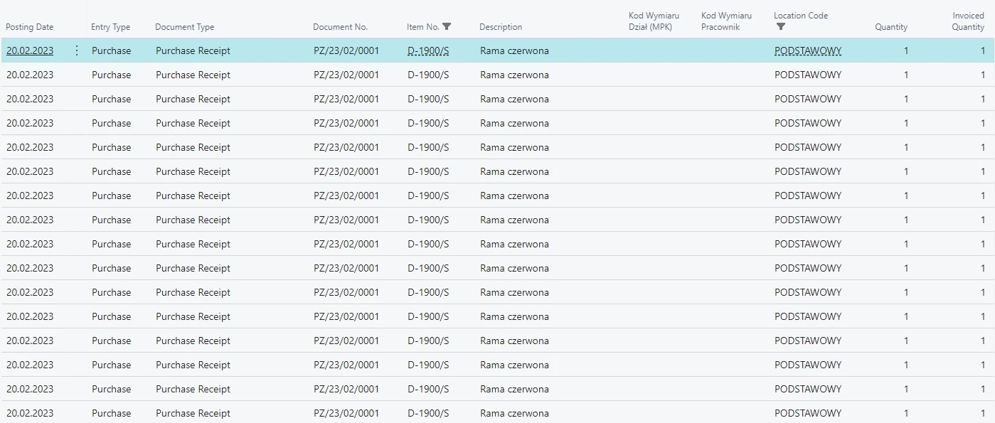 Inventory Availability Transactions Preview