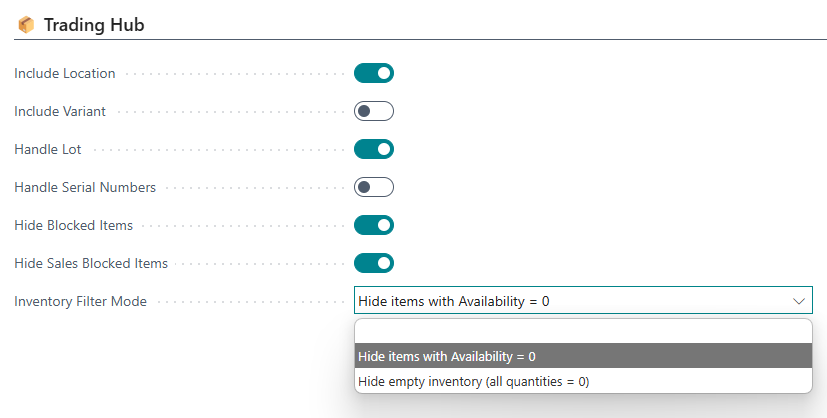 Limiting Trading Hub Data