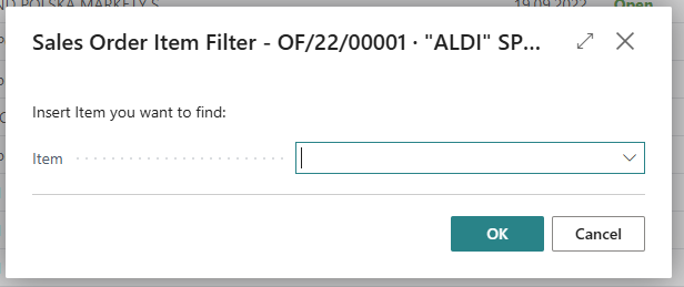 Item Filter – Window