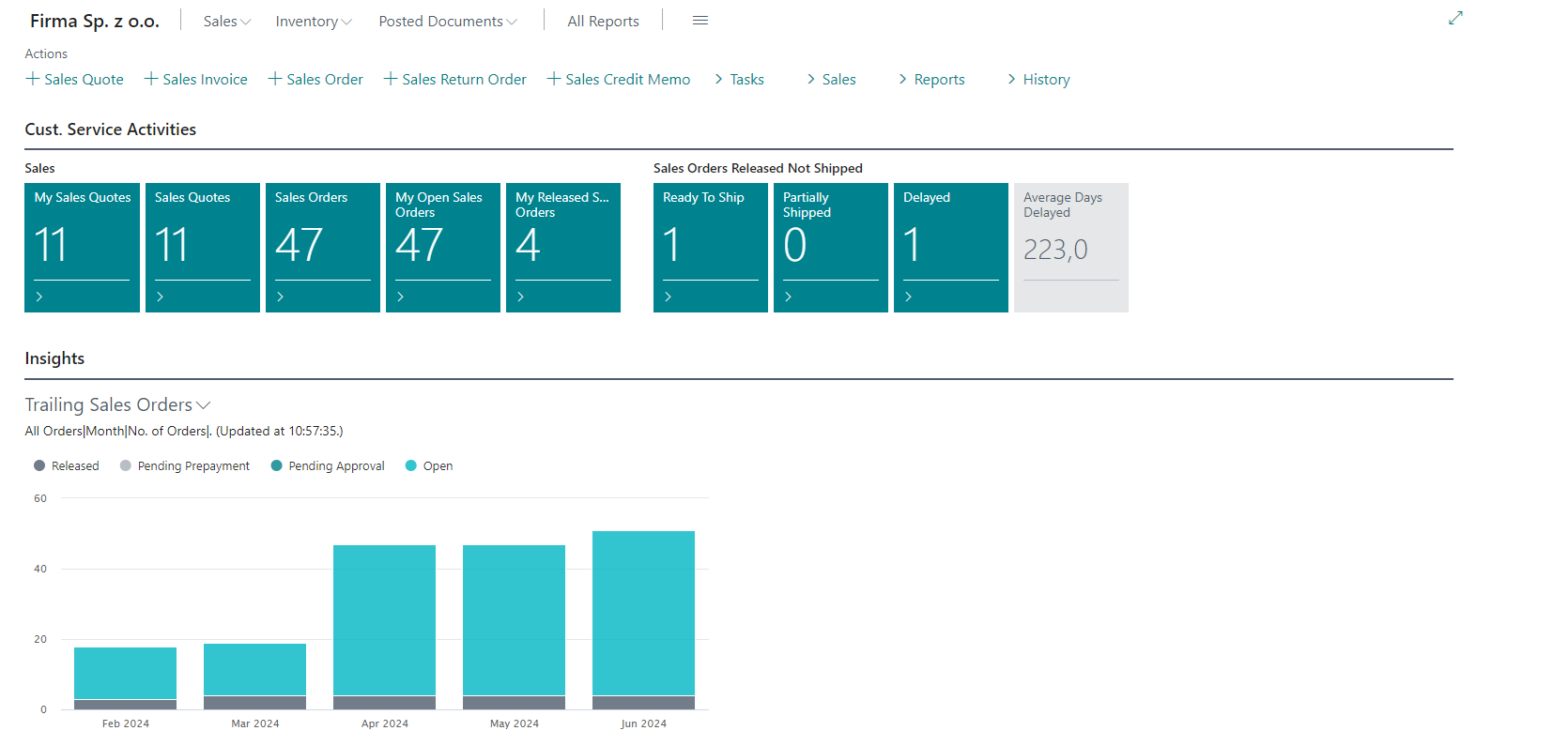 RoleCenter Customer Service