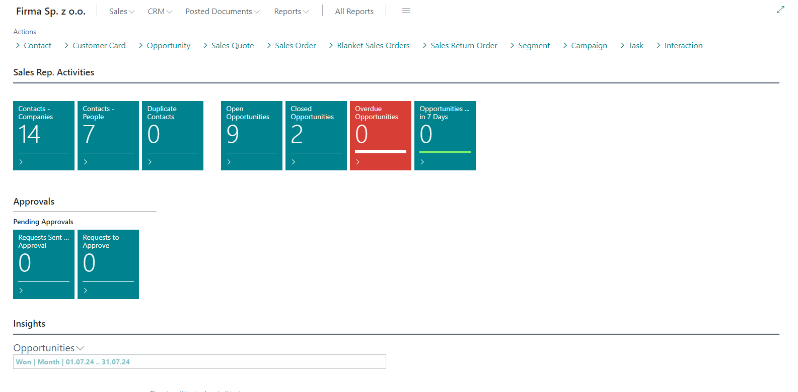 RoleCenter Sales Representative