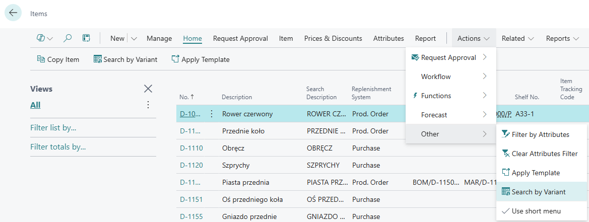 Search by Variant – Ribbon