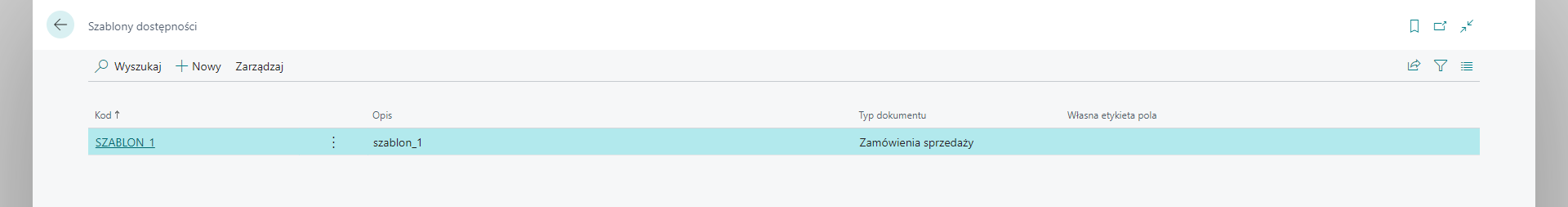 Szablony dostępności