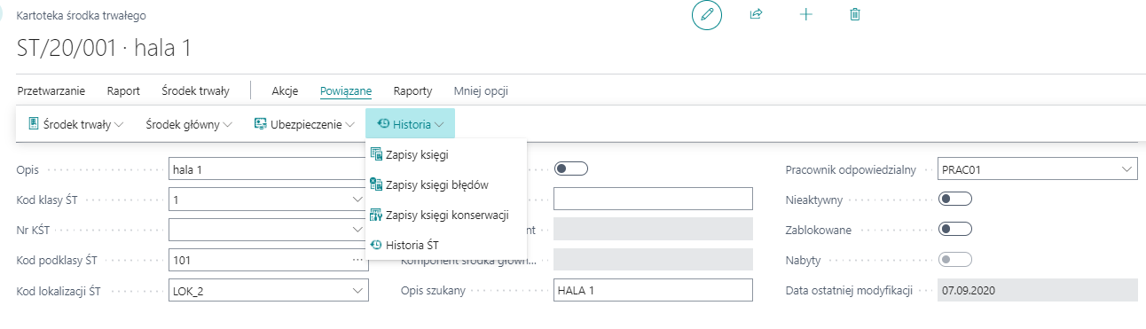 FA Card History Action