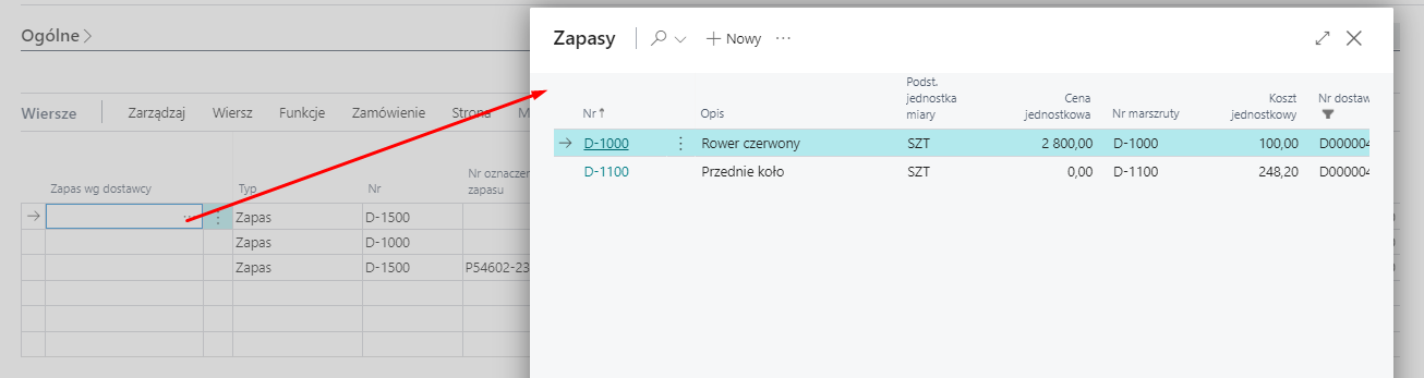 Item By Vendor Example