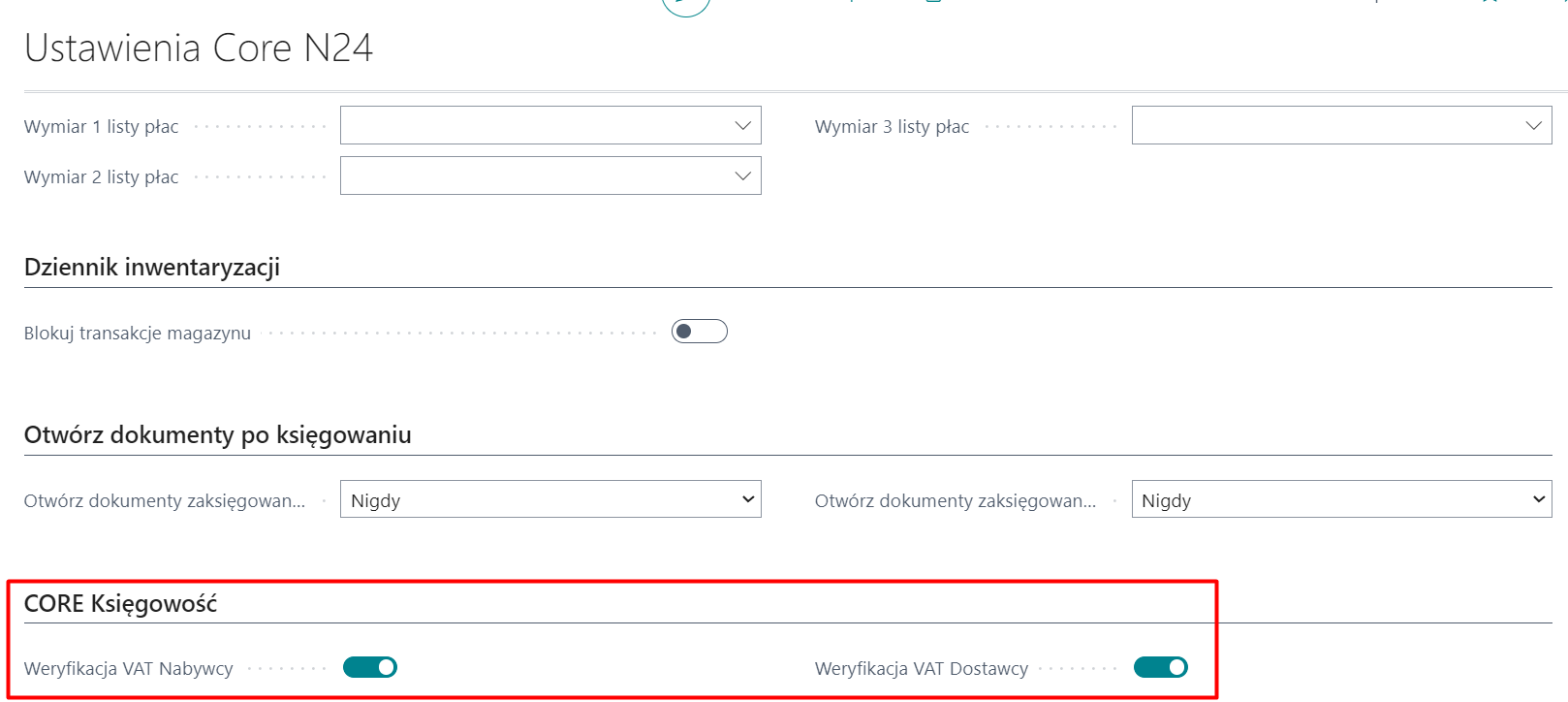 CORE Extension Setup