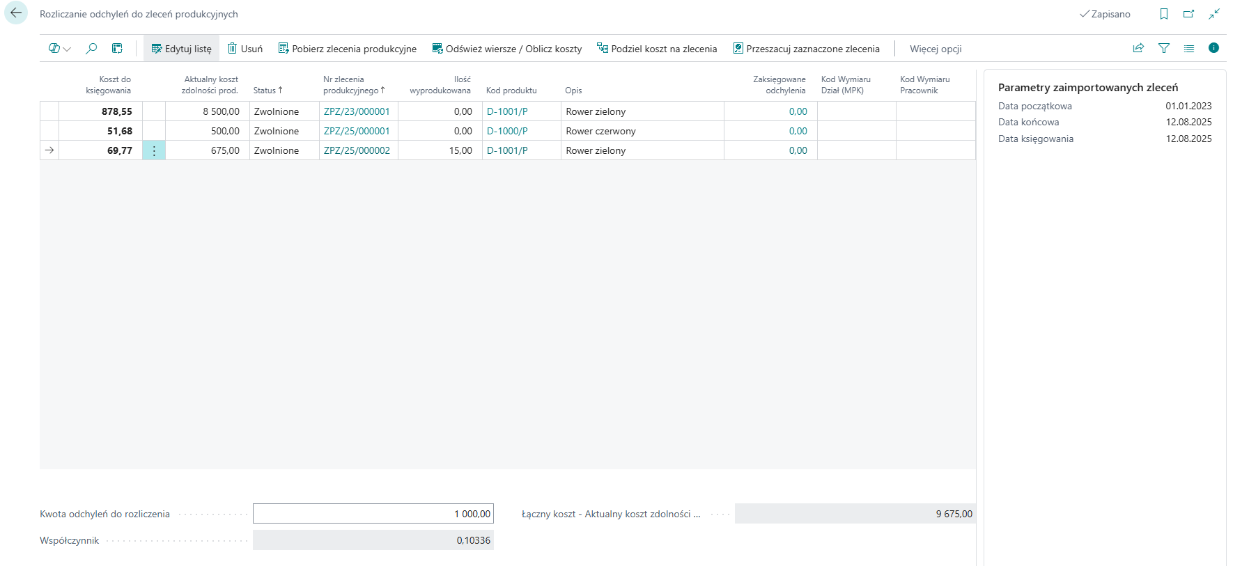 Przykład działania