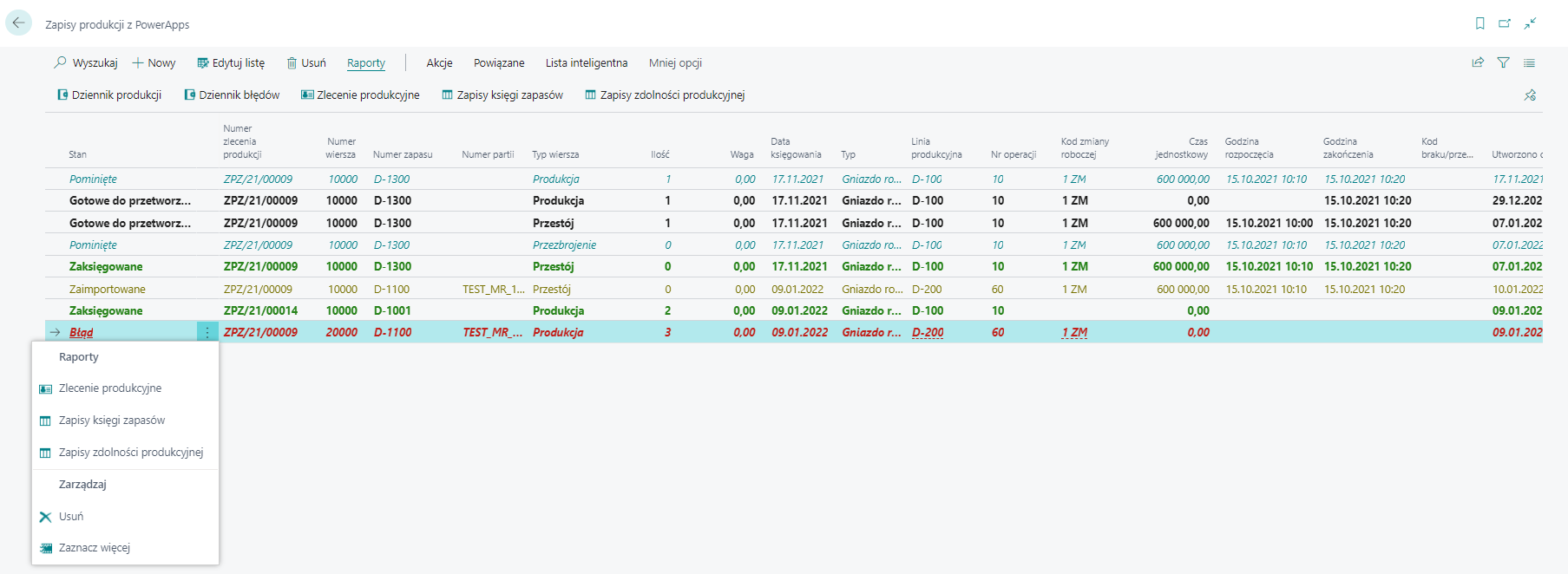 ShopFloor Output Entry